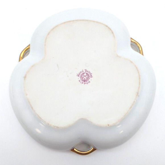 Antique Noritake Morimura Nippon Scalloped Dish with Moriage Gilding and Handles - Picture 6 of 12